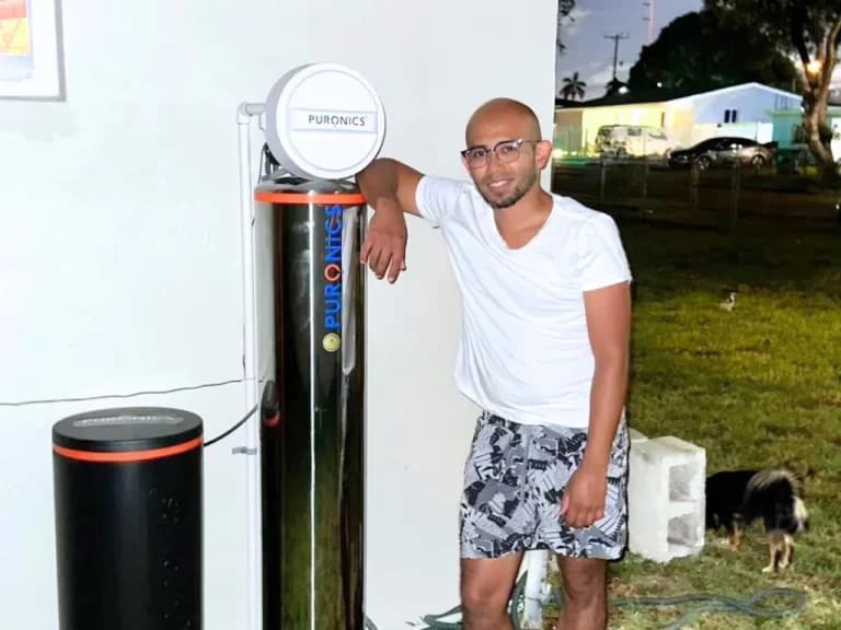 Cliente satisfecho con sistema de filtración